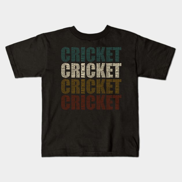 Cricket Dad - Funny Sports Lovers Gift For Papa Kids T-Shirt by DnB